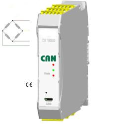 Convertisseur 1 à 8 voies pont de jauges vers CANopen : DI1000